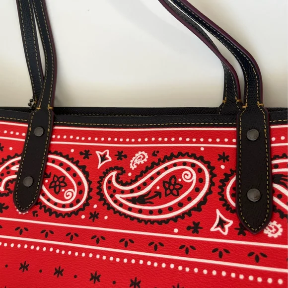 DISNEY X COACH Mickey Mouse Reversible Bandana Print City Tote - Picture 8 of 12